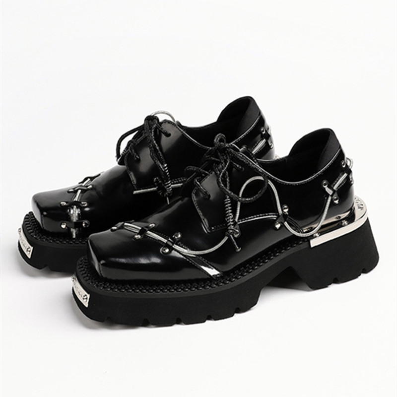 Women'S Shoes Loafers Black - Zapatos de tacón grueso con decoración