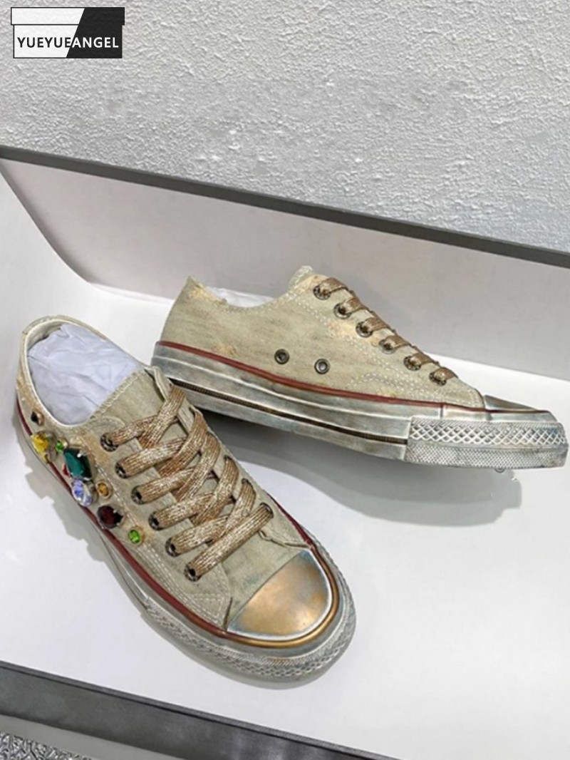 Women Shoes Joggers - Zapatos de lona con cordones de