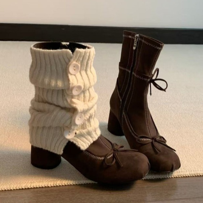 Women'S Shoes Chelsea - Botas de tacón alto con lazo