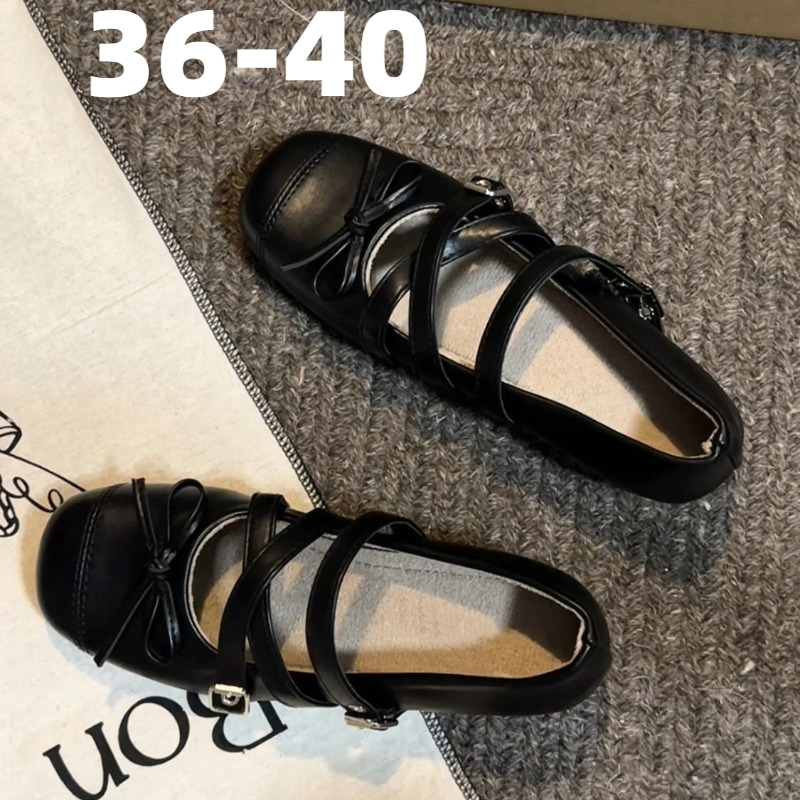 Women'S Shoes Loafers Black - Zapatos planos Mary Jane para mujer,