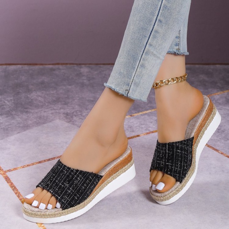 Espadrille Wedge Shoes - Sandalias de cuña para mujer, estilo
