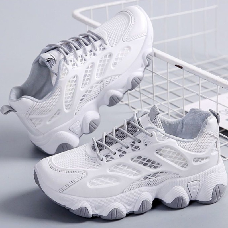 Women'S Shoes Running Sports - Zapatillas gruesas de malla transpirable para