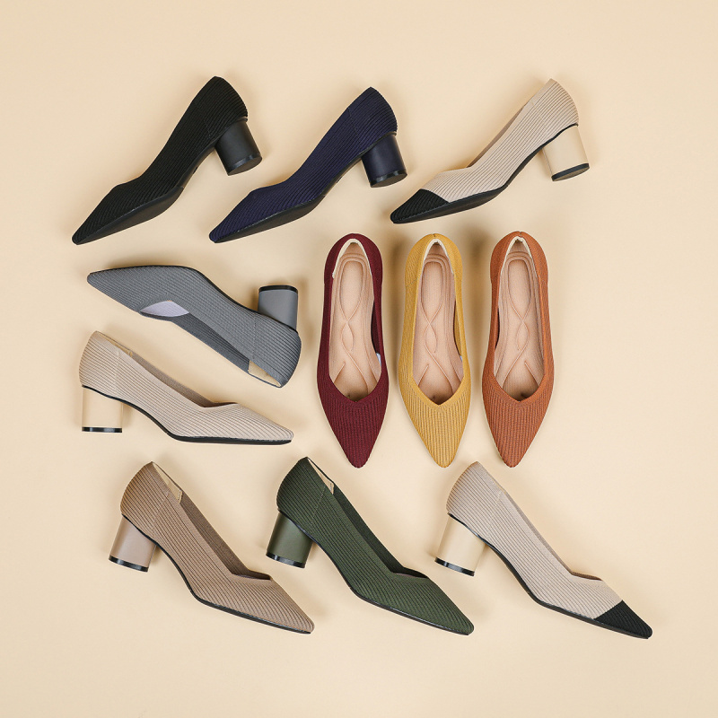 Court Heel Pointed - Zapatos de Tacón Alto para Mujer,