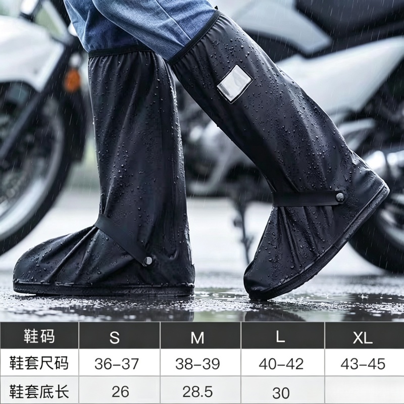 Women'S Shoes Water Resistant - Cubrezapatos impermeables negros de caña alta