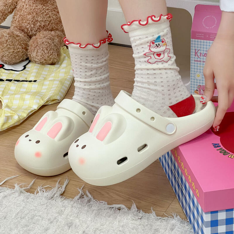 Women'S Shoes Water Resistant - Zuecos de Conejo de Dibujos Animados