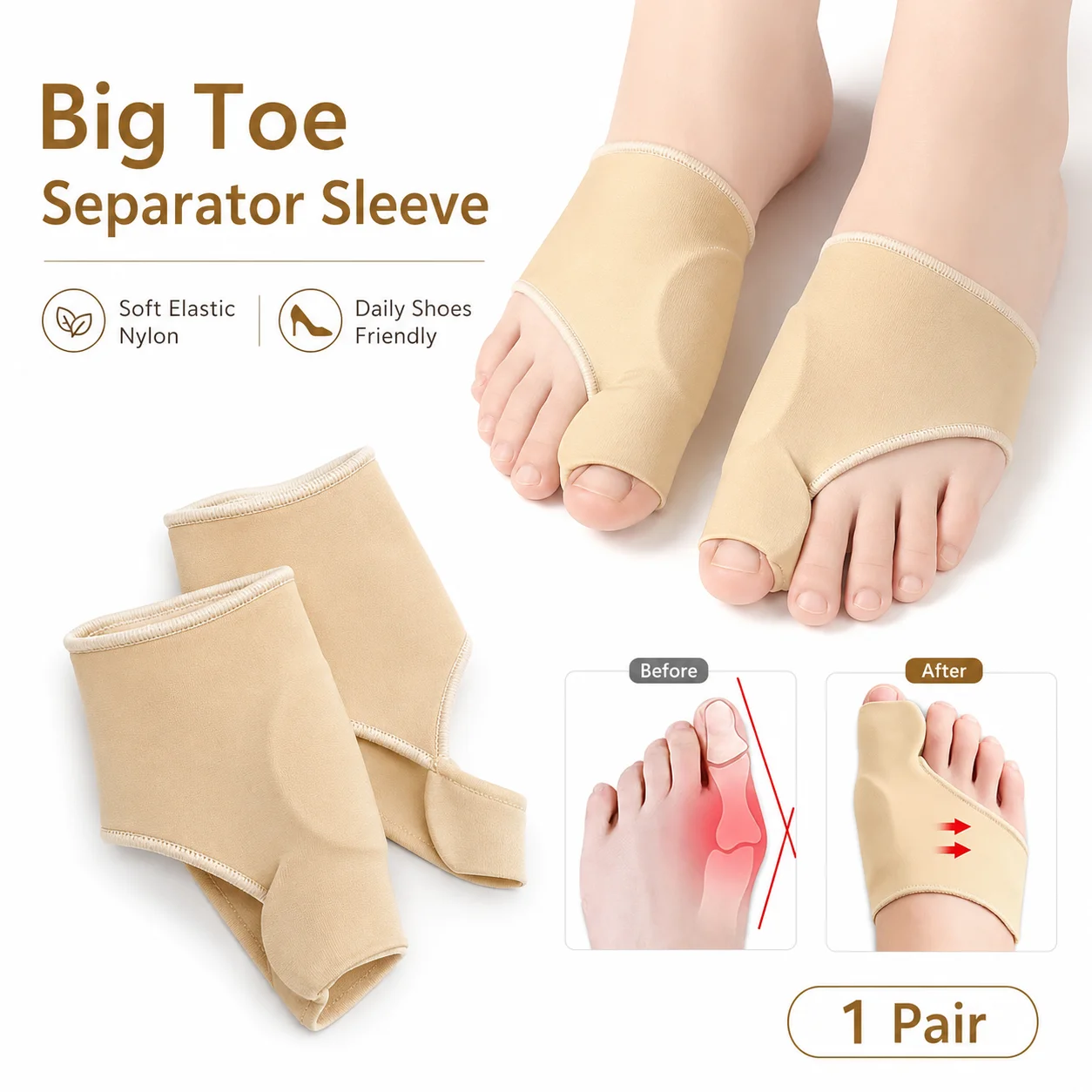Women'S Shoes For Bunions - Separador de Dedos Grandes, Protector de