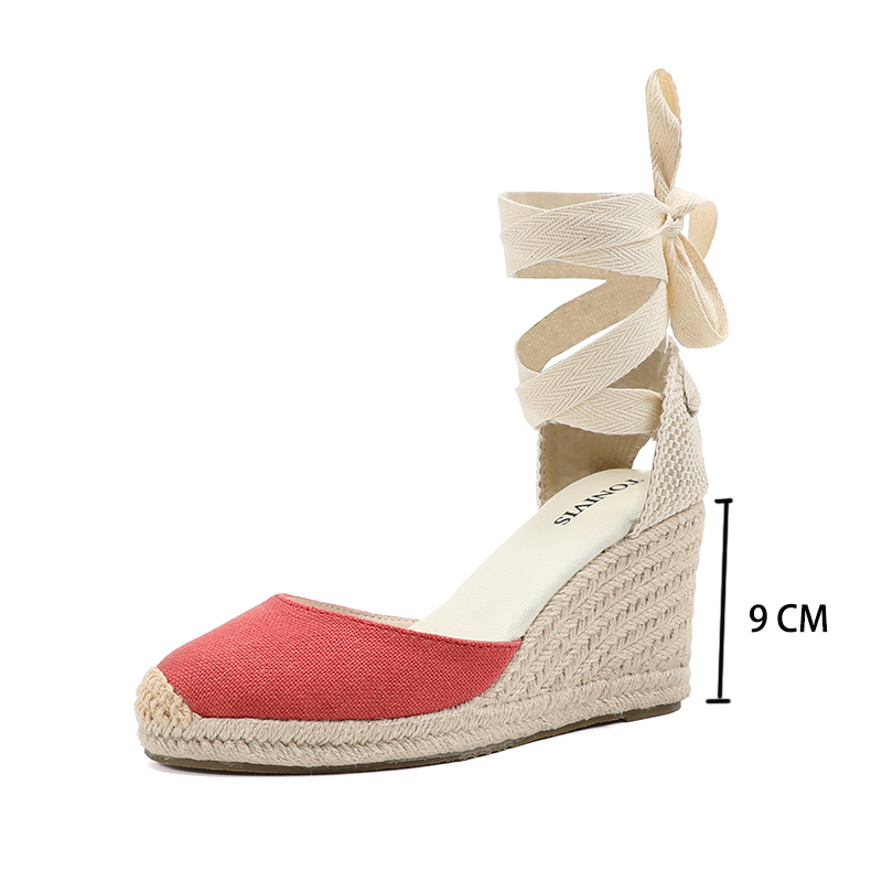 Espadrille Wedge Shoes - Alpargata de cuña para Mujer, zapatos