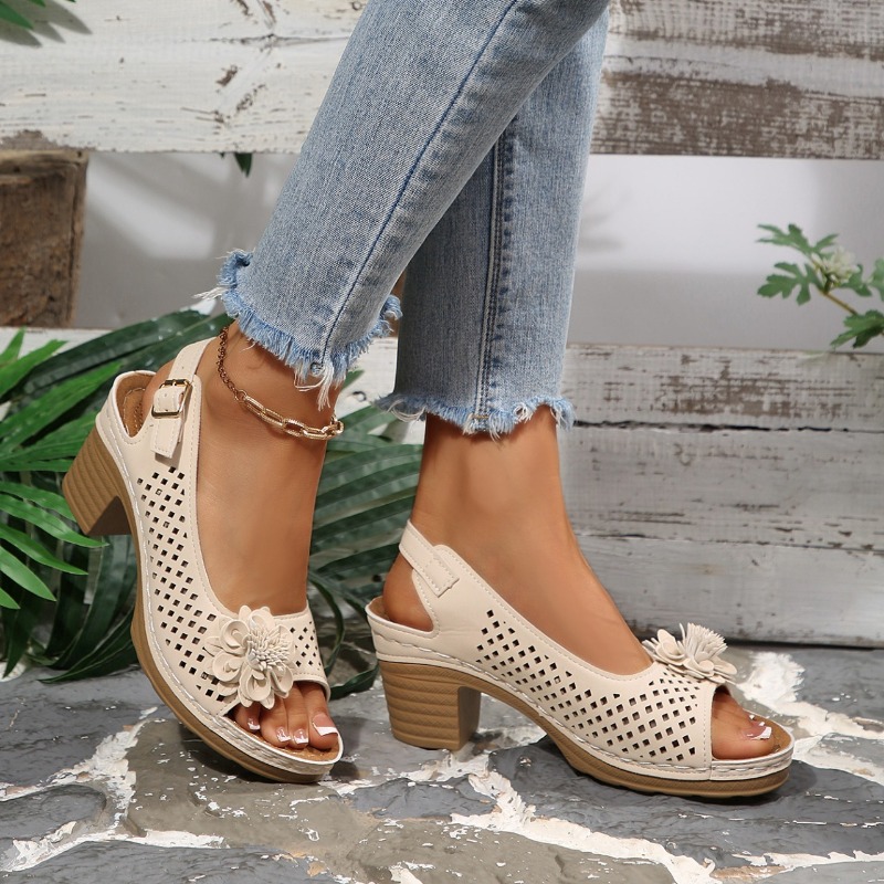Sandalias de tacón grueso para - Women Shoes Model reseña y precio