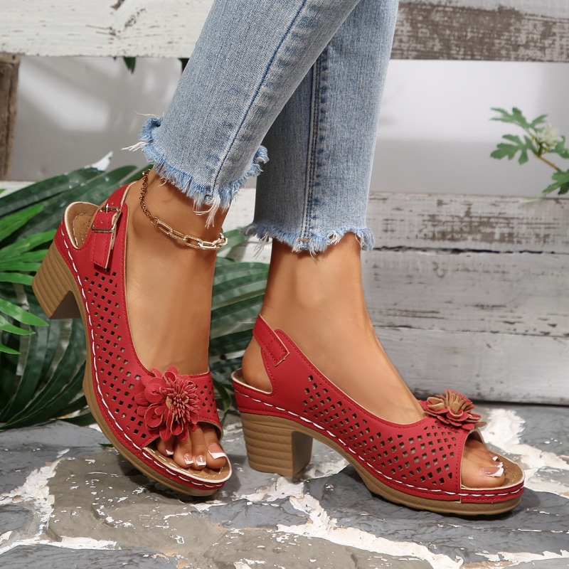 Sandalias de tacón grueso para - Women Shoes Model reseña y precio