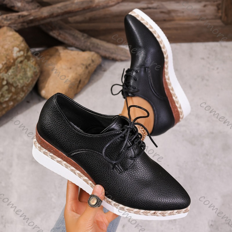 Zapatos Oxford de Plataforma c - Espadrille Wedge Shoes reseña y precio