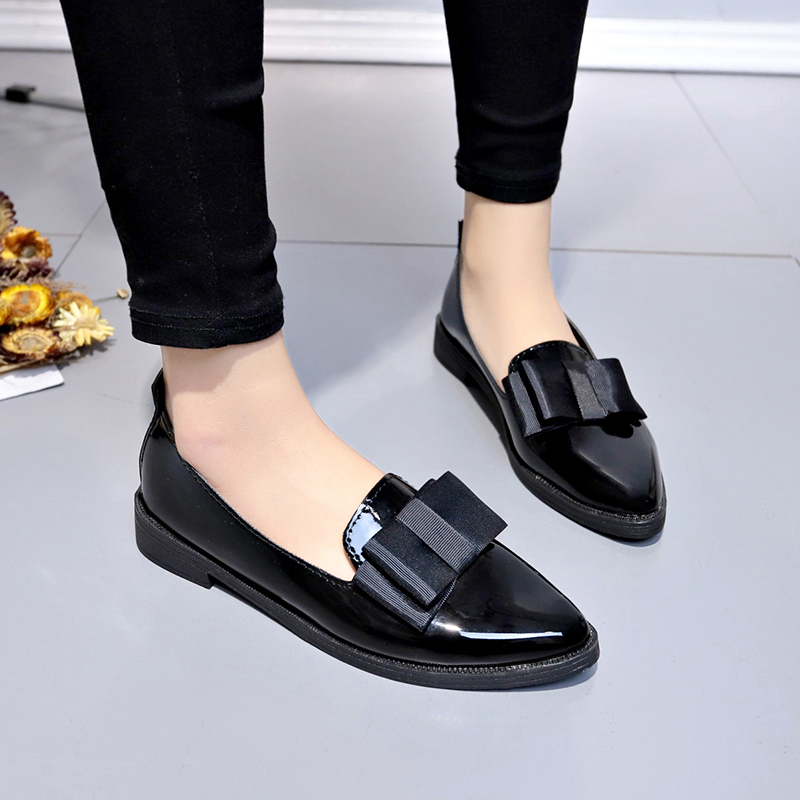Zapatos Planos de Piel Sintéti - Women'S Shoes Loafers Black reseña y precio