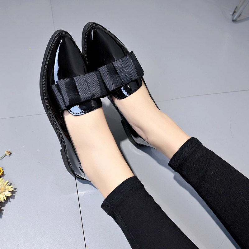 Zapatos Planos de Piel Sintéti - Women'S Shoes Loafers Black reseña y precio
