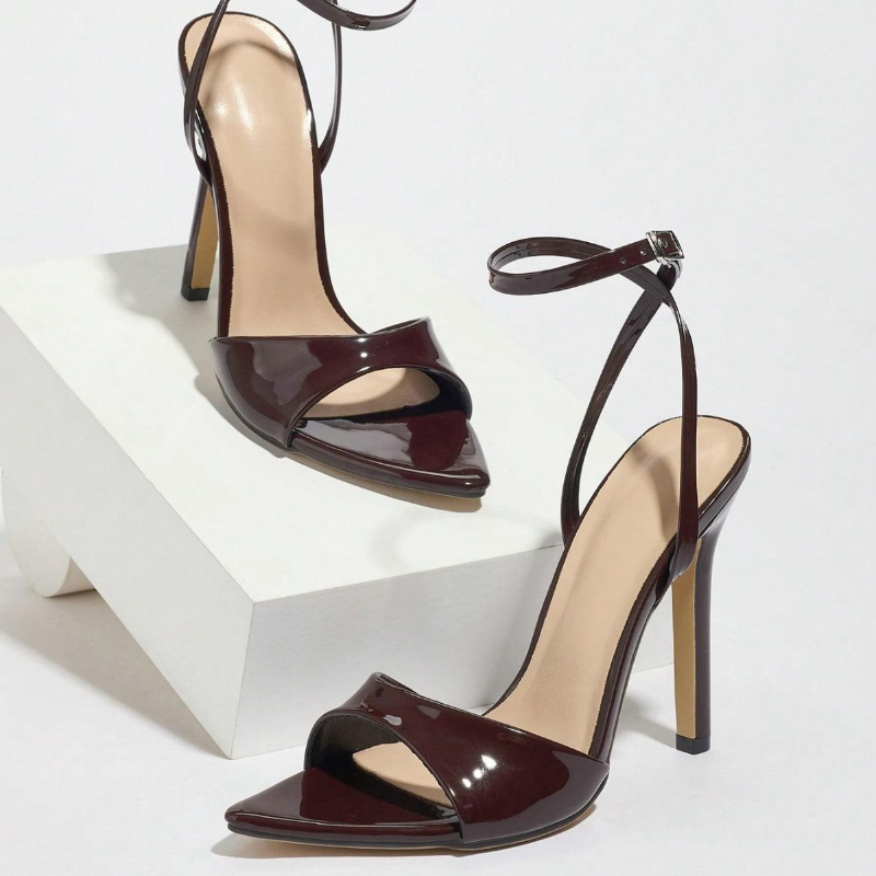 Sandalias De tacón De charol c - Women Shoes Brand reseña y precio