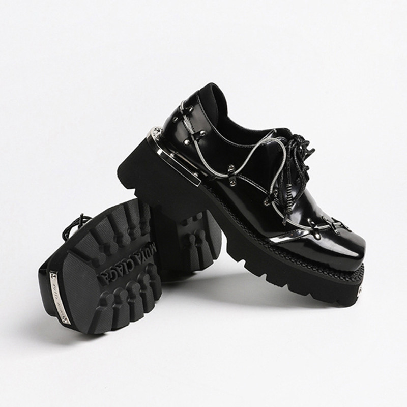Zapatos de tacón grueso con de - Women'S Shoes Loafers Black reseña y precio