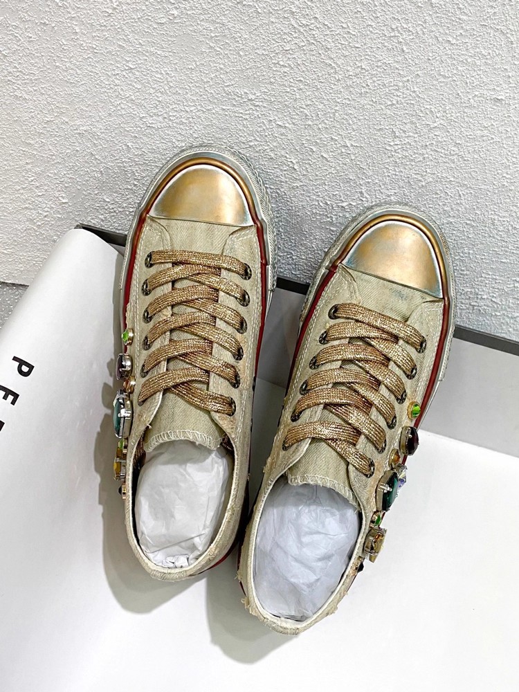 Zapatos de lona con cordones d - Women Shoes Joggers reseña y precio