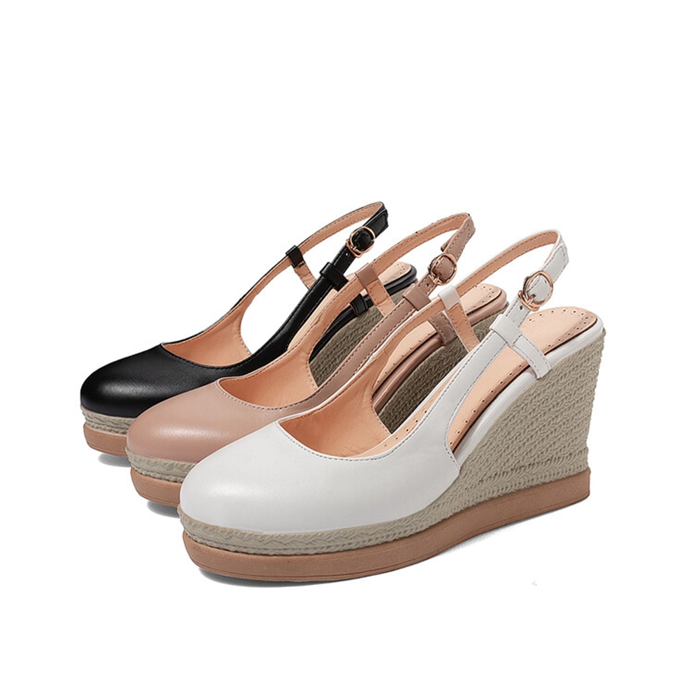 Sandalias de cuña con correa e - Espadrille Wedge Shoes reseña y precio