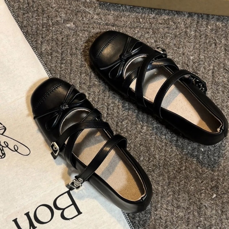 Zapatos planos Mary Jane para  - Women'S Shoes Loafers Black reseña y precio