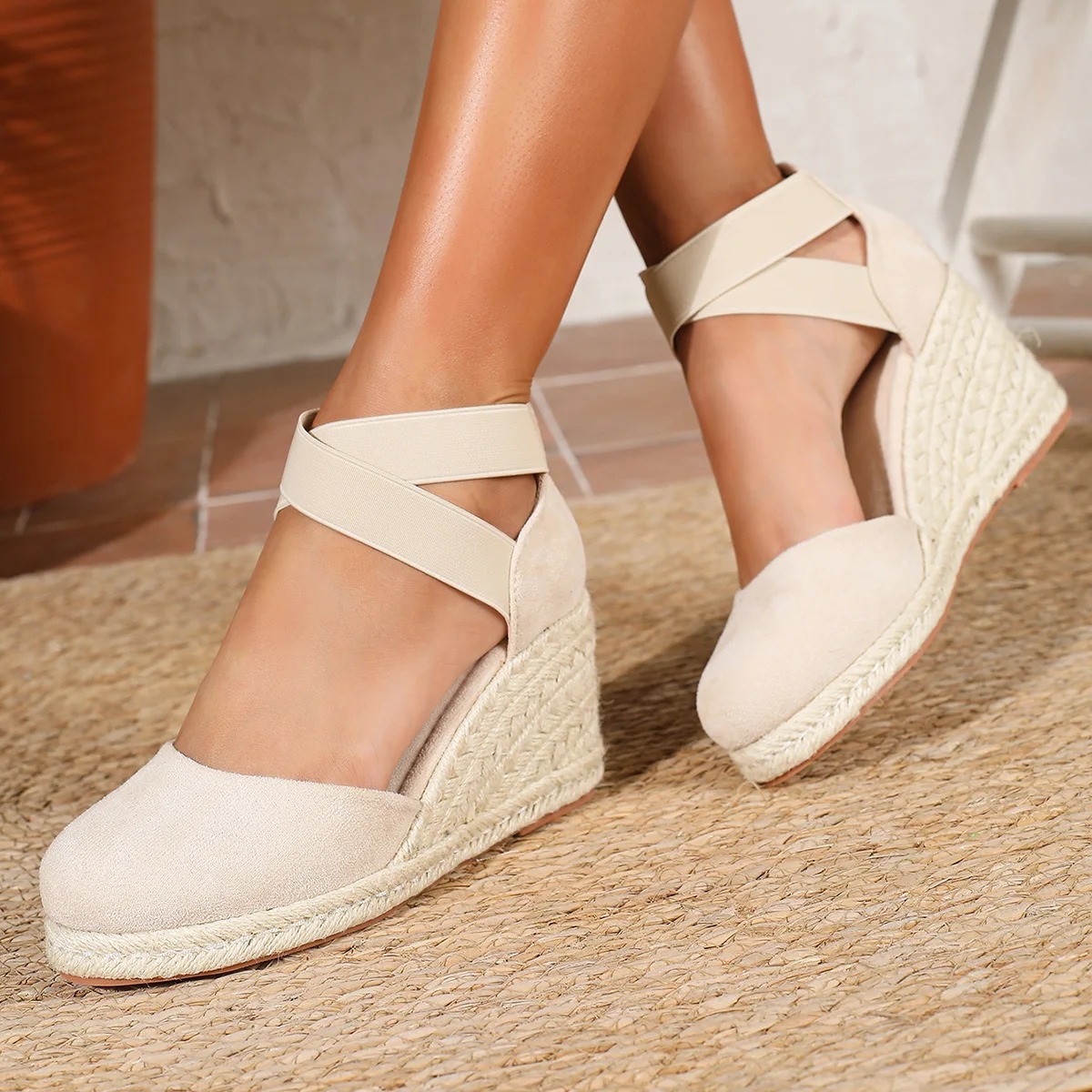 Sandalias de cuña tipo alparga - Espadrille Wedge Shoes reseña y precio