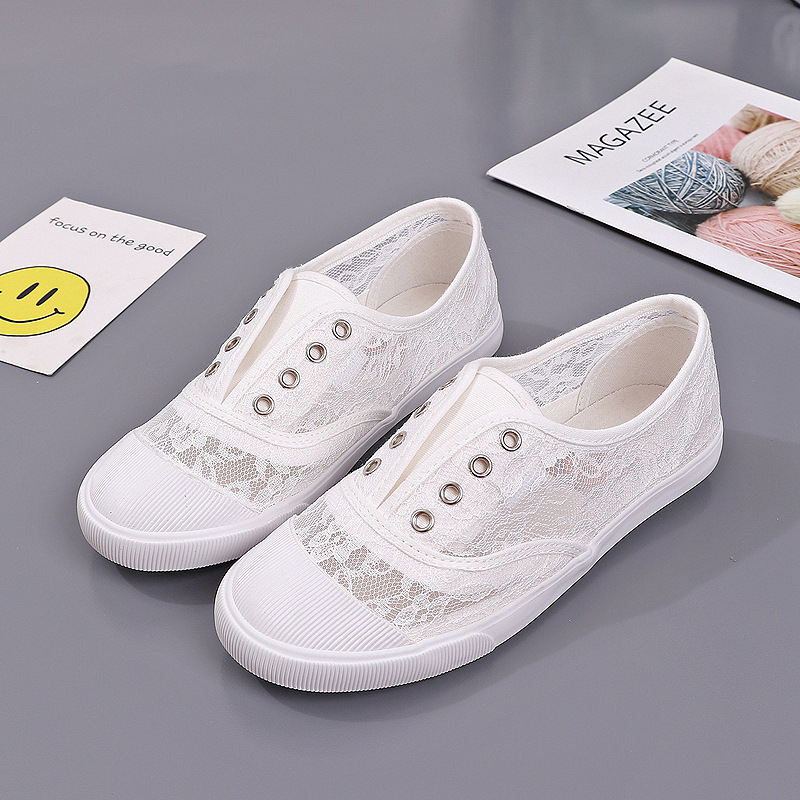 Zapatos de lona blancos con en - Women'S Shoes Popular reseña y precio