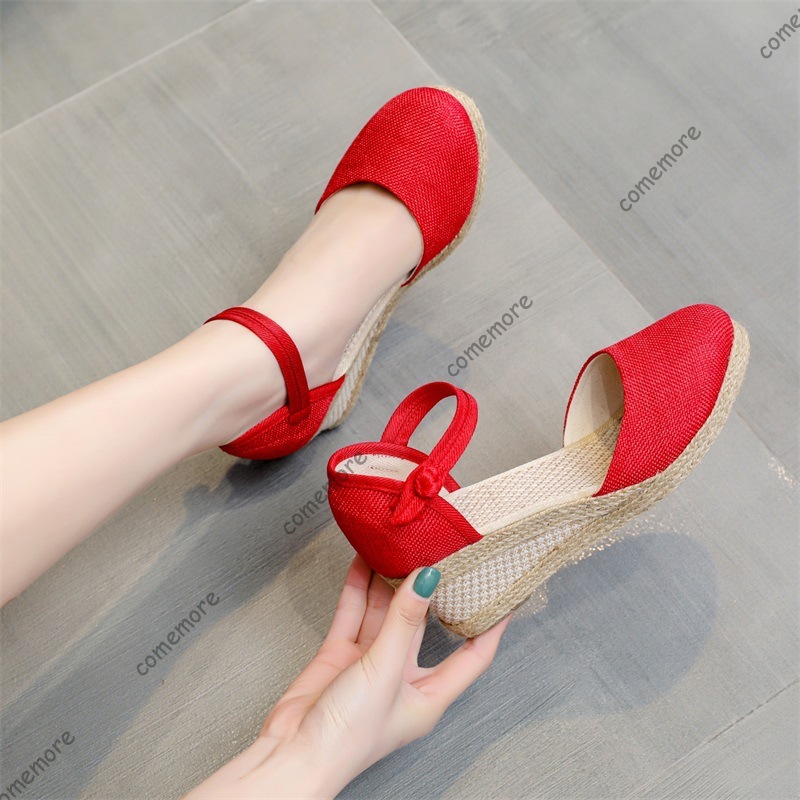 Comemore Sandalias Tacón alto  - Espadrille Wedge Shoes reseña y precio
