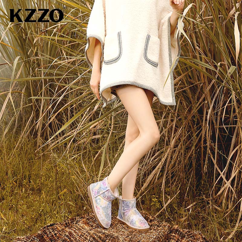 KZZO-Botas de nieve de cuero g - Women Shoes In Australia reseña y precio