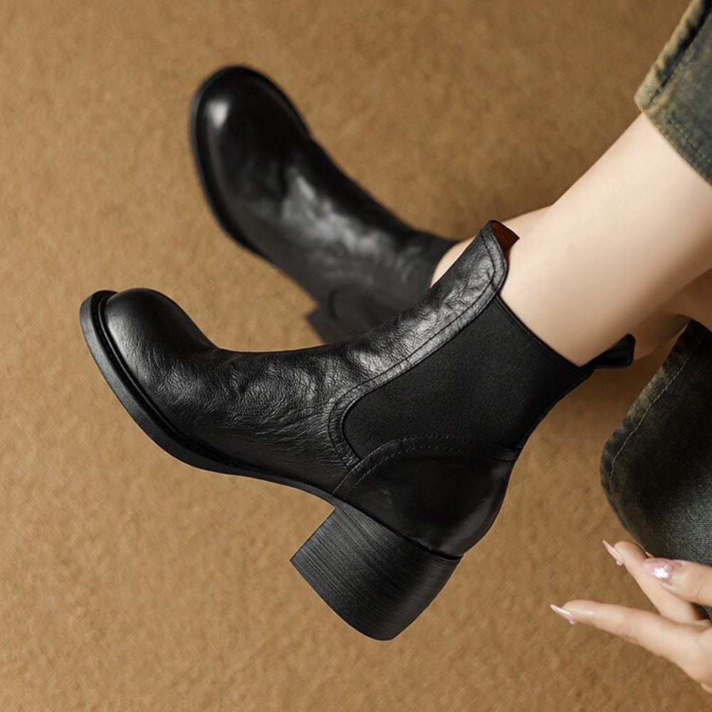 Botas de tacón grueso para muj - Women'S Shoes Chelsea reseña y precio