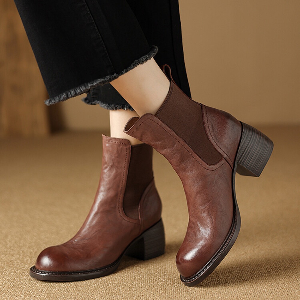 Botas de tacón grueso para muj - Women'S Shoes Chelsea reseña y precio