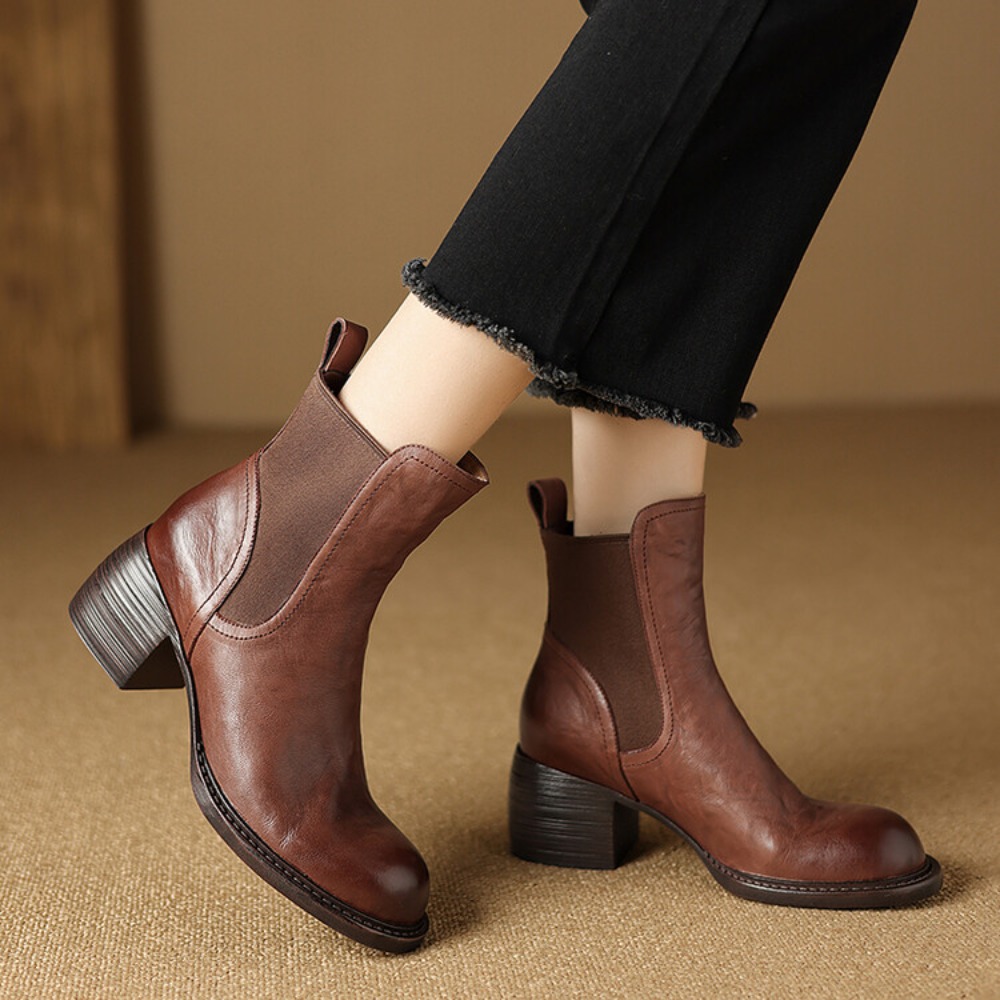 Botas de tacón grueso para muj - Women'S Shoes Chelsea reseña y precio