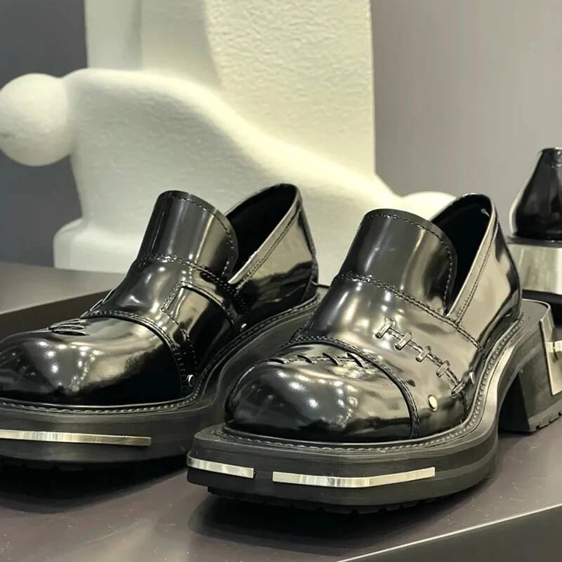 Zapatillas Retro de Metal y Cu - Women'S Shoes Loafers Black reseña y precio