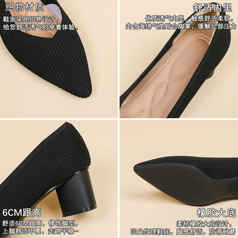 Zapatos de Tacón Alto para Muj - Court Heel Pointed reseña y precio