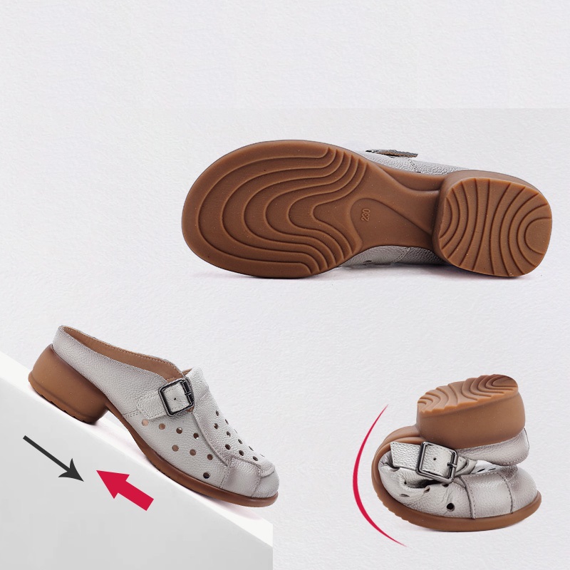 Nuevas sandalias de cuero vacu - Women Shoes Model reseña y precio
