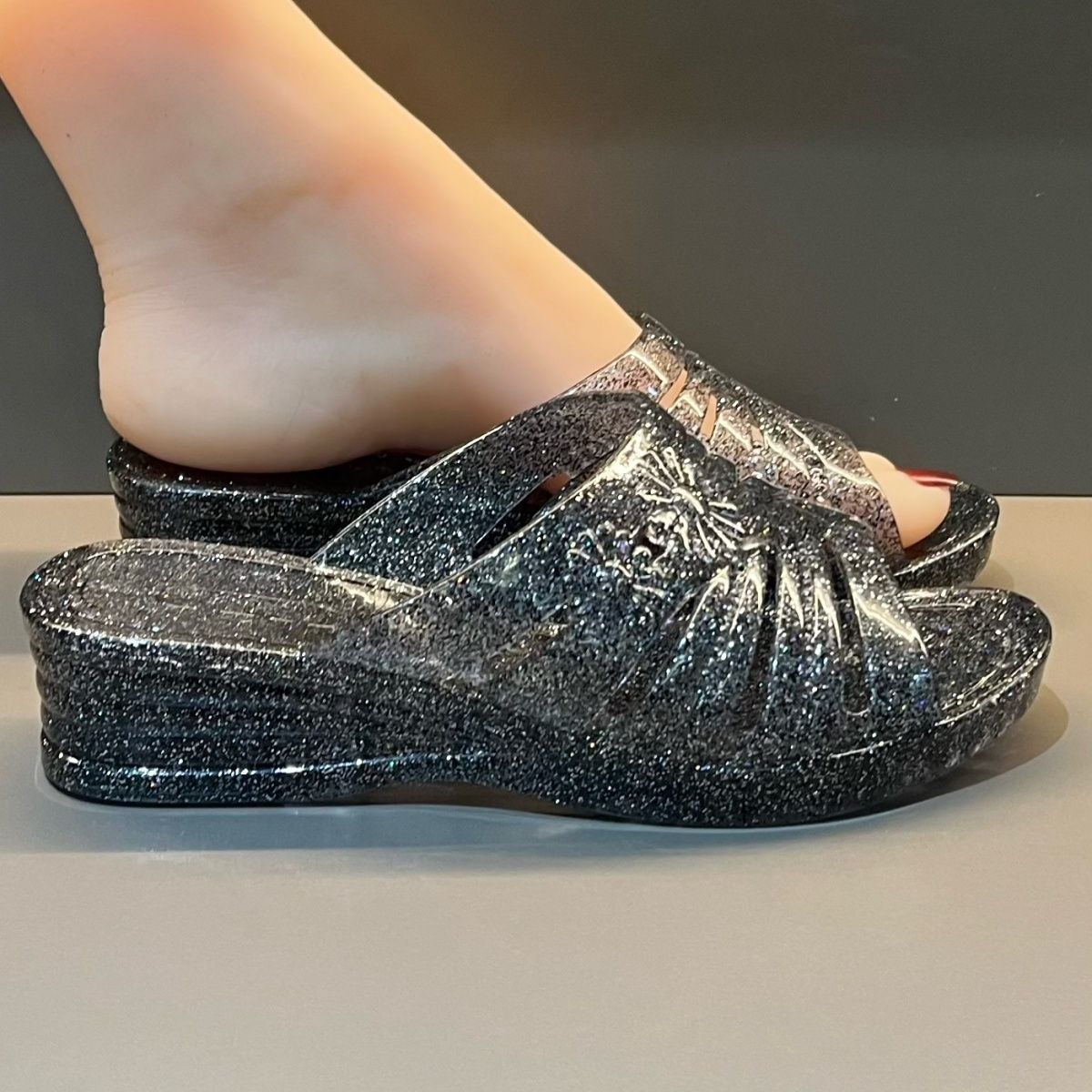 Sandalias de cuña de gelatina  - Women Shoes Wedges reseña y precio