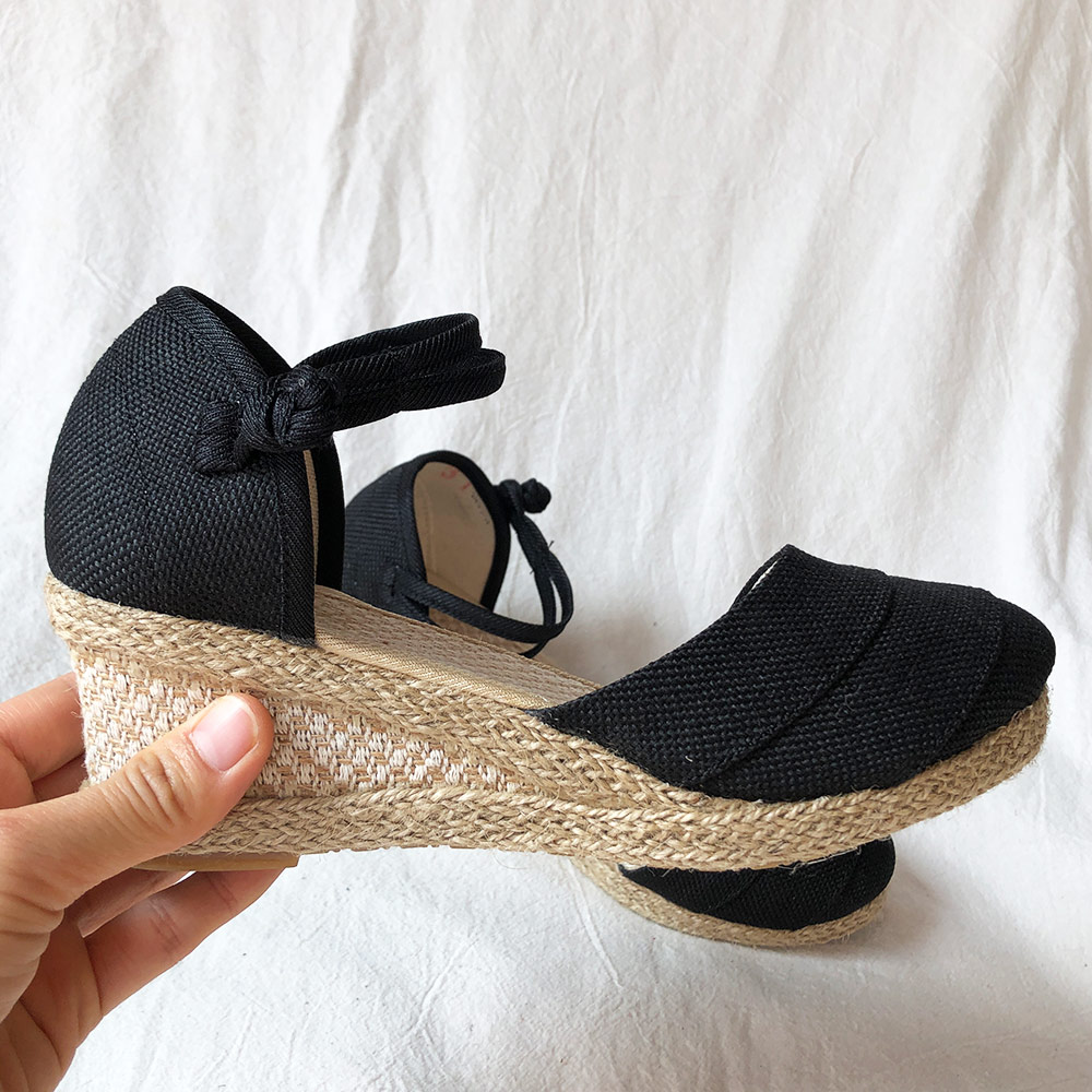 Veowalk, sandalias de lino lis - Espadrille Wedge Shoes reseña y precio