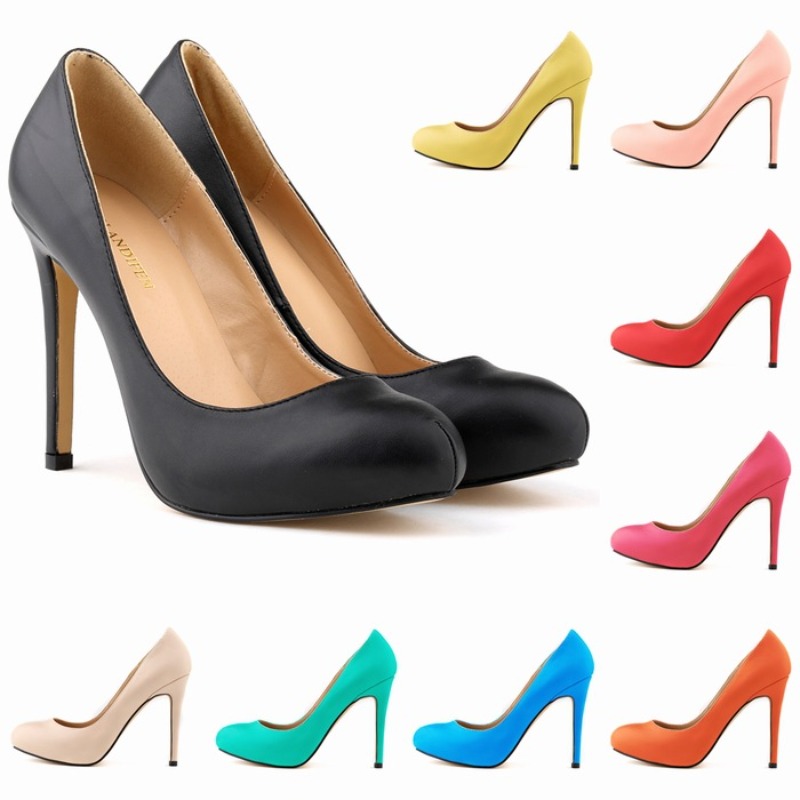 Zapatos de tacón fino de talla - Court Heel Pointed reseña y precio