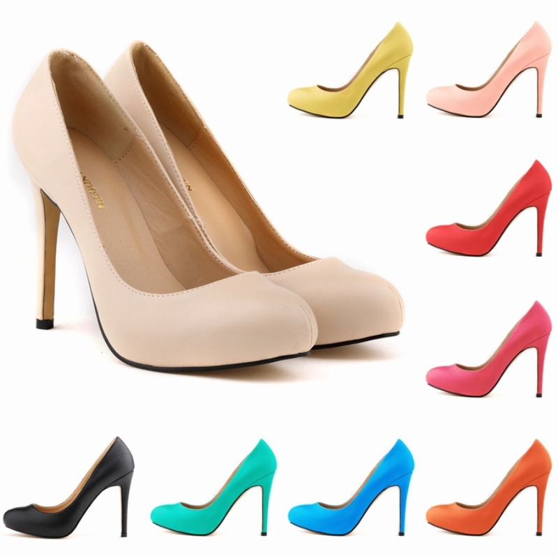 Zapatos de tacón fino de talla - Court Heel Pointed reseña y precio