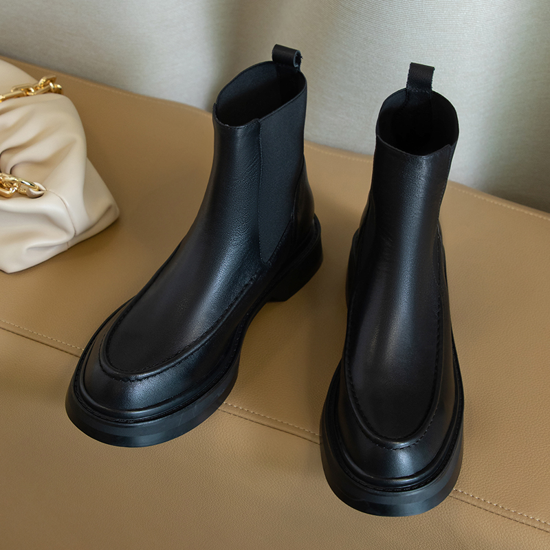 Botas de mujer de cuero genuin - Women'S Shoes Chelsea reseña y precio