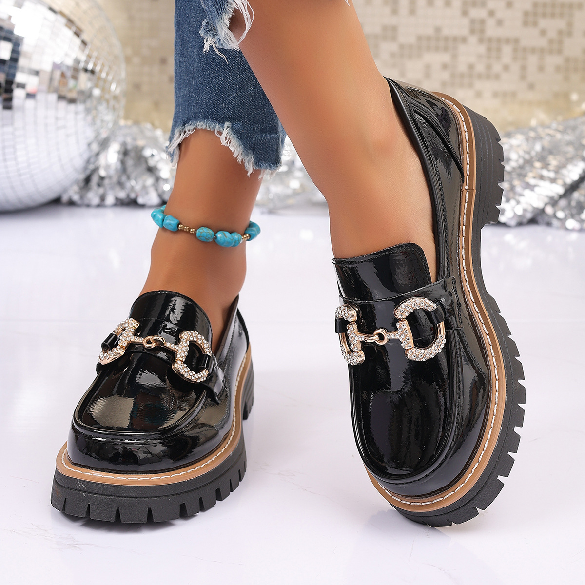 Zapatos de Tacón Bajo con Cade - Women'S Shoes Loafers Black reseña y precio