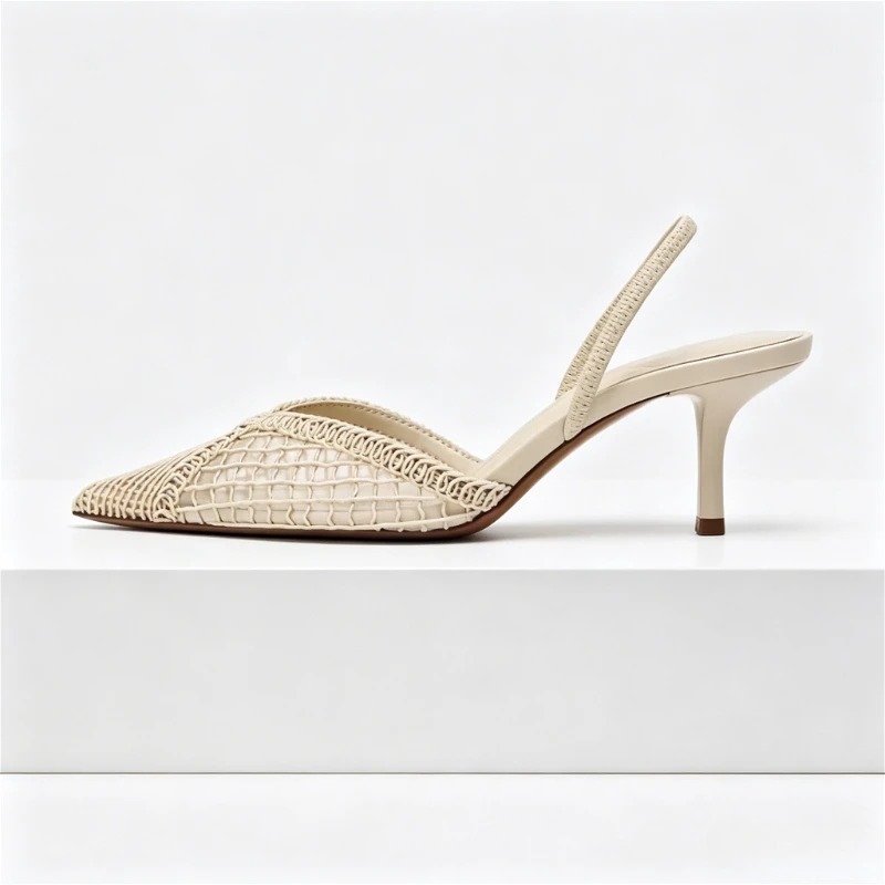 Sandalias de tacón tejidas de  - Women Shoes Brand reseña y precio